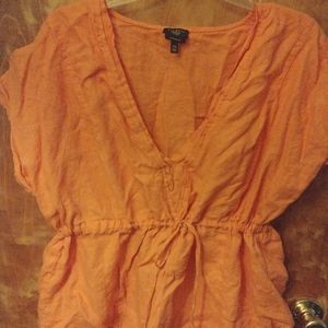 Plus size Talbots Irish linen top 20W